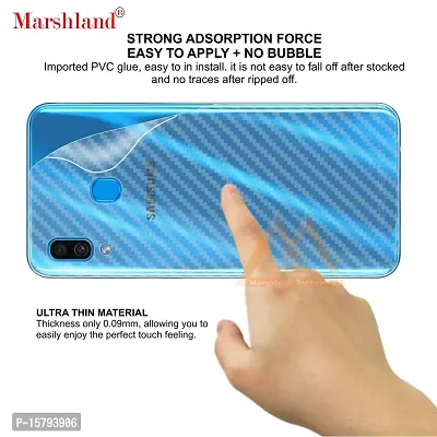 MARSHLAND 3D Carbon Fiber Flexible Back Screen Protector Anti Scratch Bubble Free Back Screen Guard Compatible for Samsung Galaxy A30 Pack Of 2-thumb4