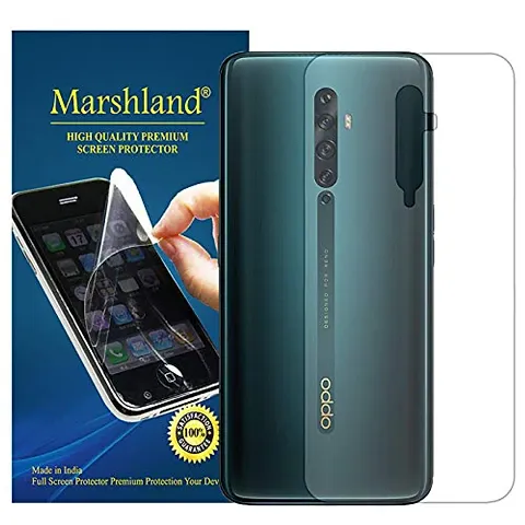 MARSHLAND TPU Back Screen Protector 3D Design Anti Scratch Bubble Free Back Screen Guard Compatible for Oppo Reno 2F (Transparent) pack of 2