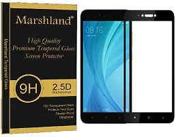 Marshland? Screen Protector Anti Scratch Bubble Free 3D Edge to Edge Tempered Glass Compatible for Redmi Y1 (Black)-thumb2