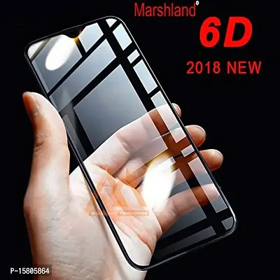 MARSHLAND 6d Full Glue Anti Scratch Bubble Free 9h Hardness Smooth Touch Tempered Glass Compatible for Vivo V11 Pro Black-thumb2