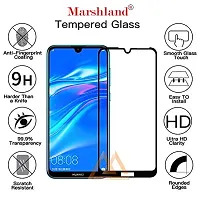 MARSHLAND Screen Protector 9H Full Glue Anti Scratch Oleo Phobic Coating Bubble Free Tempered Glass Compatible for Huawei Y7 Prime 2019 (Black)-thumb2