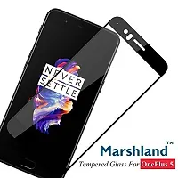 MARSHLAND 3D Full Cover Screen Protector Edge to Edge Protection Bubble Free Anti Scratch Tempered Glass Compatible for Oneplus 5 (Black)-thumb1