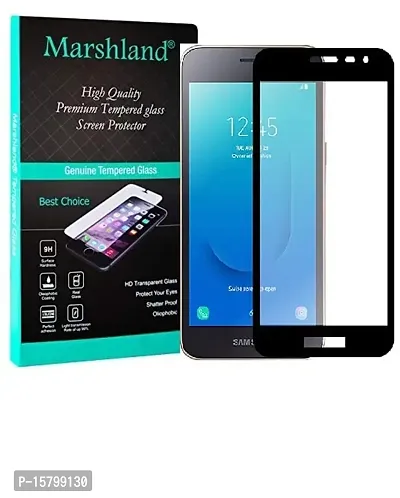 MARSHLAND 5D Screen Protector Anti Scratch Tempered Glass for Samsung Galaxy J2 Core (Black)-thumb0