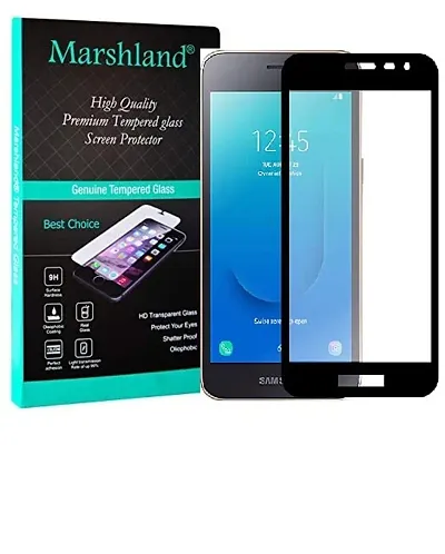 MARSHLAND 5D Screen Protector Anti Scratch Tempered Glass for Samsung Galaxy J2 Core (Black)