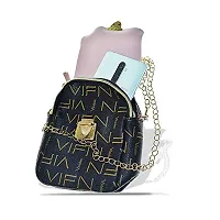 MARSHLAND Stylish Bag for Girls Pink Cross Body Bags for Girls Stylish Designer Purse and Handbags (Black-Pink)-thumb1