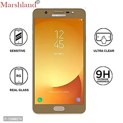 MARSHLAND Full Glue Screen Protector Anti Scratch Bubble Free Edge to Edge Tempered Glass for Samsung Galaxy j7 Duo (Gold)-thumb5