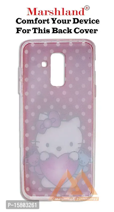 MARSHLAND Stylish Diamond Stones and Creative Soft Silicon Rubber 3D Cartoon Hello Kitty with Makeup Mirror Back Cover for Samsung Galaxy A6 Plus (Multicolor)-thumb4