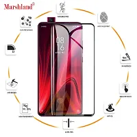 Marshland 6D Screen Protector Full Glue Black Anti Scratch Anti Fingerprint Bubble Free Tempered Glass with Carbon Back Screen Guard Compatible for Redmi K20 / K20 Pro-thumb3