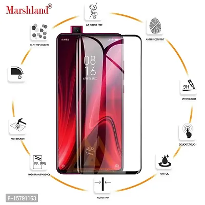 Marshland 6D Screen Protector Full Glue Black Anti Scratch Anti Fingerprint Bubble Free Tempered Glass with Carbon Back Screen Guard Compatible for Redmi K20 / K20 Pro-thumb4