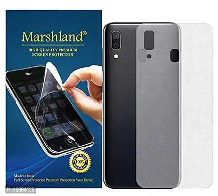 MARSHLAND Matte Finish Back Screen Protector Anti Scratch Bubble Free Flexible Back Screen Guard Compatible for Samsung Galaxy A20 (Pack of 2)-thumb0
