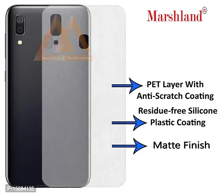 MARSHLAND Matte Finish Back Screen Protector Anti Scratch Bubble Free Flexible Back Screen Guard Compatible for Samsung Galaxy A20 (Pack of 2)-thumb3