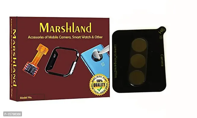 MARSHLAND 3D Camera Lens Screen Protector Designed for Samsung Galaxy A13 Camera Lens Tempered Glass (Black)-thumb2