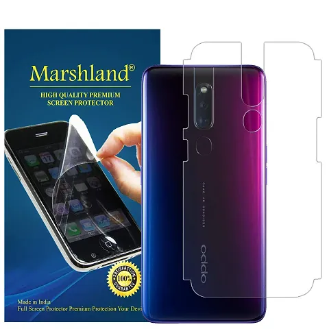 MARSHLAND TPU Back Screen Protector Full Side Cover Design 3D All Around Protection Back Screen Guard Compatible for Oppo F11 Pro (Pack of 2)