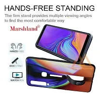 MARSHLAND Latest Smooth Touch Thumb Grip with Kickstand Printed Back Cover Compatible for Samsung Galaxy A9 2018 (Multi-Color)-thumb4