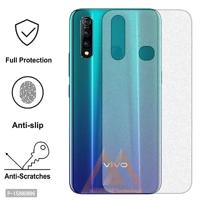 MARSHLAND Matte Finish Back Screen Protector Flexible Anti Scratch Bubble Free Back Screen Guard Compatible for Vivo Z1 pro Pack of 2-thumb3