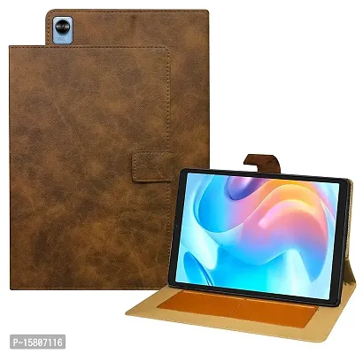 MARSHLAND Flip Cover for Realme Pad Mini Premium Look Front  Back Protection (Brown, Magnetic Case)