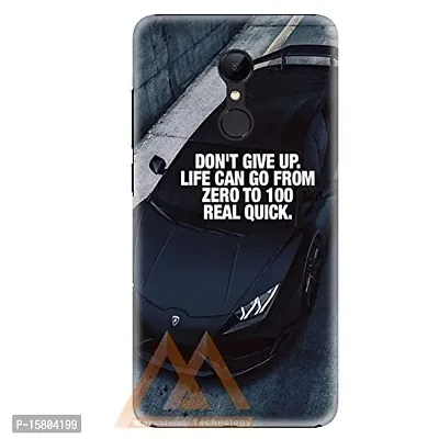 MARSHLAND Latest Thought with Car Pattern Design Anti Scratch Hard Back Cover Compatible for Redmi Note 5