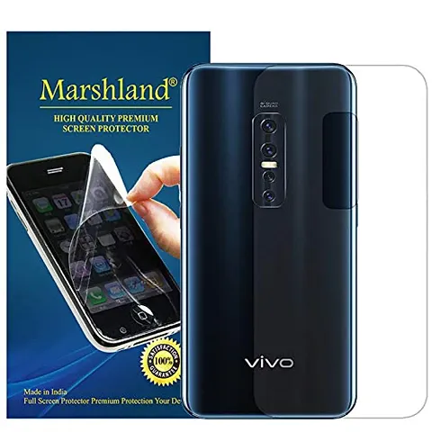 MARSHLAND TPU Back Screen Protector 3D Design Anti Scratch Back Screen Guard Compatible for Vivo V17 Pro Transparent Pack of 2