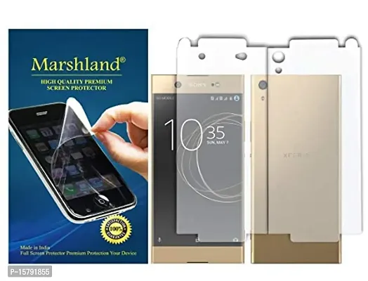 MARSHLAND Front  Back Screen Protector Anti Scratch Bubble Free Screen Guard for Sony Xperia Xa1 Ultra (Transparent)-thumb0