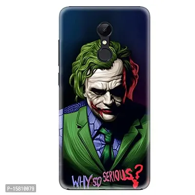 MARSHLAND Latest Joker Printed Pattern Design Anti Scratch Hard Back Cover Compatible for Redmi Note 5