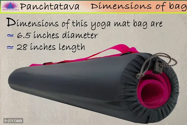 Toffy Black Pink Exercise Mat Carry Bag Cover ONLY with Broad Shoulder Straphellip;-thumb2