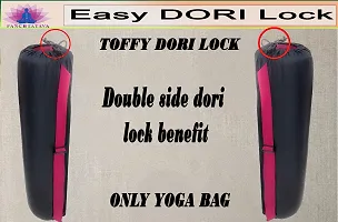 Toffy Black Pink Exercise Mat Carry Bag Cover ONLY with Broad Shoulder Straphellip;-thumb2