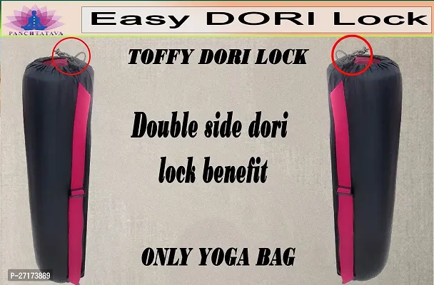 Toffy Black Pink Exercise Mat Carry Bag Cover ONLY with Broad Shoulder Straphellip;-thumb3