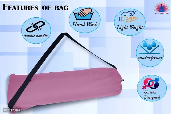 LuxuryBpinkStbleDorilock Exercise yoga Mat Cover Bag ONLY with Broad Strap-thumb2