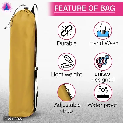 Luxury Golden Yellow Dori Lock Yoga mat Bag COVER ONLY  For Men  Women-thumb2