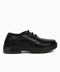 Stylish Synthetic Black Solid Lace-up Formal Shoes For Boys-thumb2