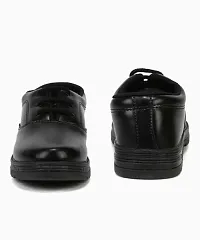 Stylish Synthetic Black Solid Lace-up Formal Shoes For Boys-thumb3