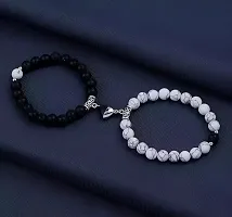 Trendy Stone Beads Magnetic Heart Bracelet For Couple-thumb4