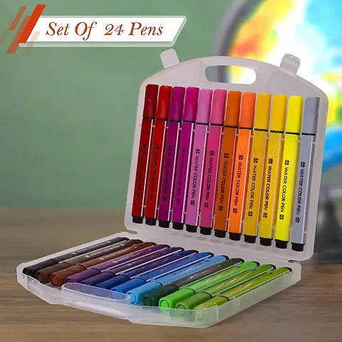 Washable Watercolor Pens Set Colouring Kit Art Markers Colour 24 Watercolor Pen 001