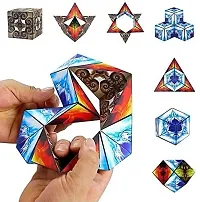 Magic Cube Shape Shifting Puzzle Box - Magnetic Cube Puzzle Fun Cube - Fidget Cube Mind-Challenging Fun Game Magnetic Cube Transforms Into Over 70 Shapes-thumb1