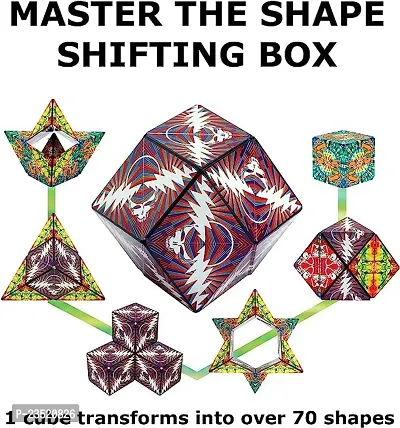 Magic Cube Shape Shifting Puzzle Box - Magnetic Cube Puzzle Fun Cube - Fidget Cube Mind-Challenging Fun Game Magnetic Cube Transforms Into Over 70 Shapes-thumb3