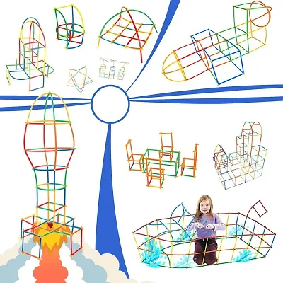 Dazmers | Straws And Connectors Set - Straw Constructor Stem Construction