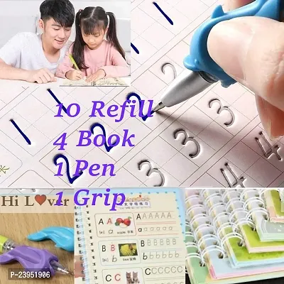 Magic Practice Copybook and Water Magic Books Reusable Water Reveal Activity Book 01 (4 Book 10 Refile 1 Water Book)-thumb3