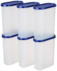 Airtight Plastic Unbreakable Containers 2500ml oval Pack of 4-thumb2