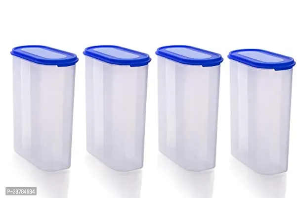 Airtight Plastic Unbreakable Containers 2500ml oval Pack of 4-thumb0