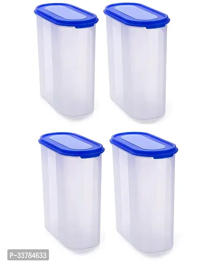 Airtight Plastic Unbreakable Containers 2000ml oval Pack of 4-thumb0