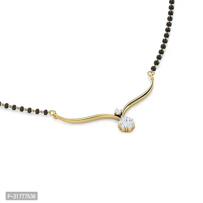 American Diamond Gold Plated Mangalsutra For Women-thumb0