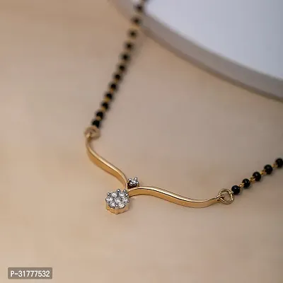 American Diamond Gold Plated Mangalsutra For Women