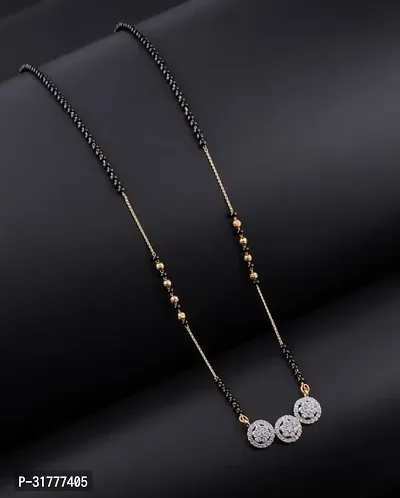 American Diamond Gold Plated Mangalsutra For Women-thumb2