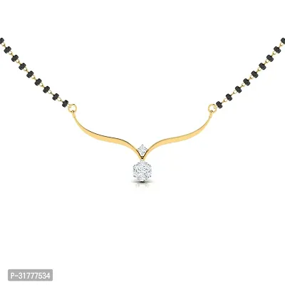 American Diamond Gold Plated Mangalsutra For Women-thumb0