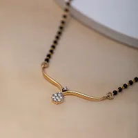 American Diamond Gold Plated Mangalsutra For Women-thumb2