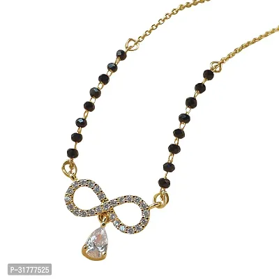 American Diamond Gold Plated Mangalsutra For Women-thumb0