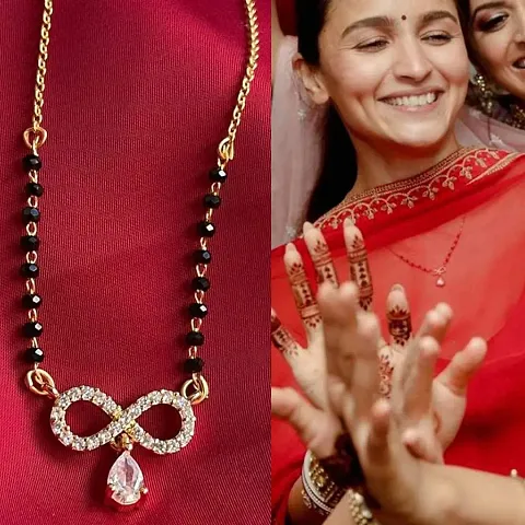 Alia Bhatt inspired diamond short mangalsutra