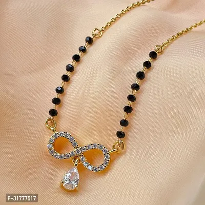 American Diamond Gold Plated Mangalsutra For Women-thumb0