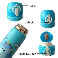 Cartoon Printed Stainless Steel Insulated Sipper Water Bottle for Girls, Boys/Flask for Kids, School (500 ml, Random Design)-thumb3