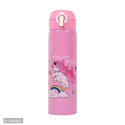 Cartoon Printed Stainless Steel Insulated Sipper Water Bottle for Girls, Boys/Flask for Kids, School (500 ml, Random Design)-thumb5